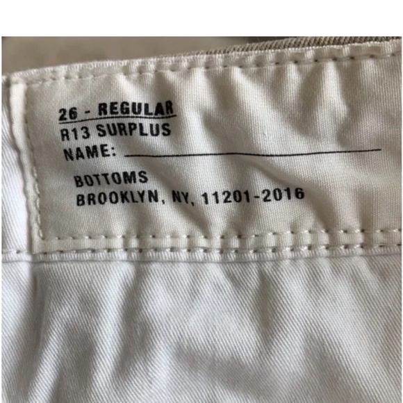 R13 tailored Drop Crotch Chino pant size 26 cropped - Picture 6 of 11